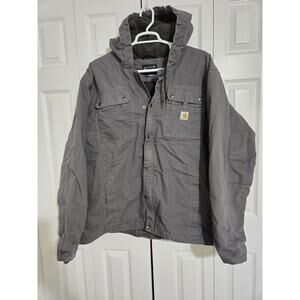 Carhartt 4xl men's sherpa lined utility jacket. Related fit washed duck